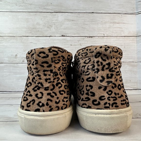 Gianni Bini Ankle Boots Womens Size 7M Brown Suede Leopard Print Double Zip Shoe - Picture 6 of 12
